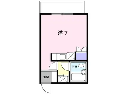 八本松ビル(1K/3階)の間取り写真
