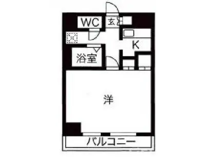 ステュディオ仙台(1DK/5階)の間取り写真