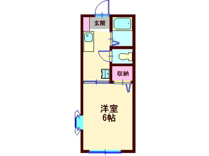 ディアス西大井(1K/1階)の間取り写真