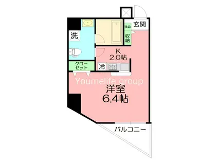 AZENIA(1K/3階)の間取り写真