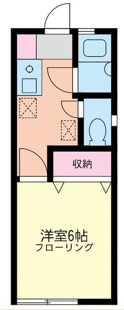 クレール御園(1K/1階)の間取り写真
