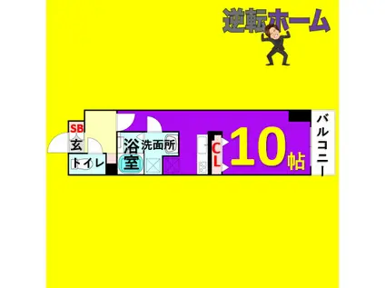 リナージュ佐古前(ワンルーム/6階)の間取り写真