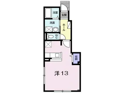 ベル アビタシオンII(ワンルーム/1階)の間取り写真