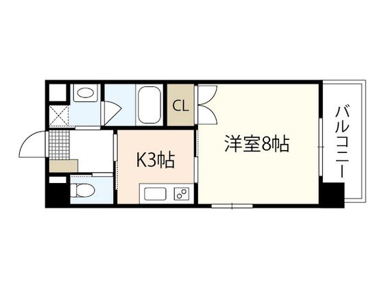 ソフィアコート光町(1K/7階)の間取り写真
