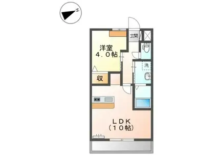 シャングリシーヌII(1LDK/2階)の間取り写真