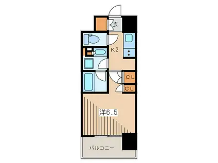 DIMUS日本橋水天宮(1K/7階)の間取り写真