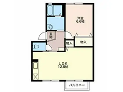 グランパティオ(1LDK/2階)の間取り写真