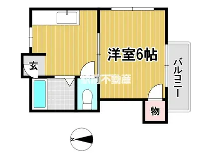 のせコーポ(1K/3階)の間取り写真