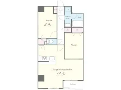 UNE LUMIERE(2LDK/7階)の間取り写真