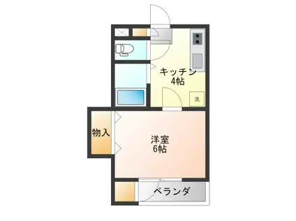 サンテラスアイ(1K/3階)の間取り写真