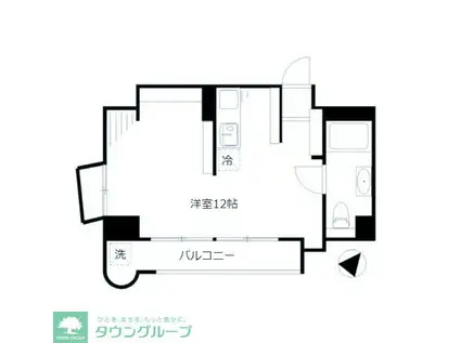 セブンスターマンション西荻(1DK/7階)の間取り写真