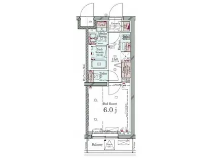 コンシェリア横濱元町 THE RESIDENCE(1K/3階)の間取り写真