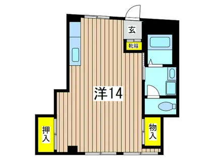 今村ビル(ワンルーム/3階)の間取り写真