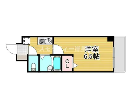 ウィンヒルズ難波南(1K/5階)の間取り写真