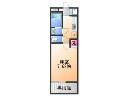 クローリスメゾンI番館(1K/1階)の間取り写真