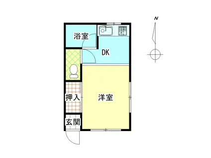 花園コーポ(1K/3階)の間取り写真