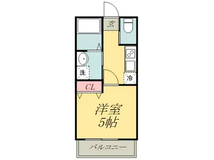 グレイス光風(1K/3階)の間取り写真