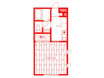 CASA DE LA COSTA(1K/1階)の間取り写真