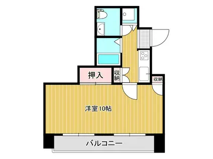 パール・デュー木町(1K/5階)の間取り写真