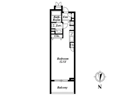 KDXレジデンス半蔵門(ワンルーム/4階)の間取り写真