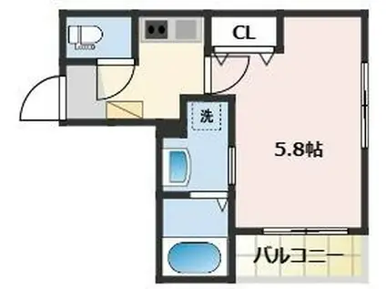 メゾンドノアール(1K/1階)の間取り写真