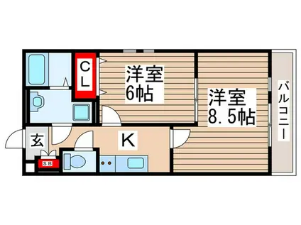 VILLAGE GLOBO(2K/1階)の間取り写真