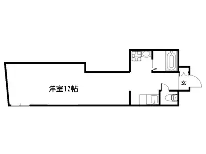 ことぶき荘(ワンルーム/3階)の間取り写真