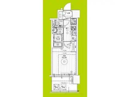 エステムコート難波ウエスト-SIDEIXレデント(1K/7階)の間取り写真