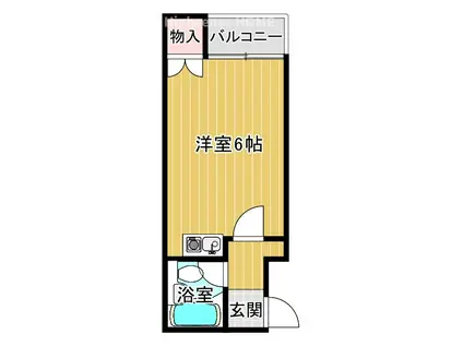 富尾マンション(ワンルーム/3階)の間取り写真