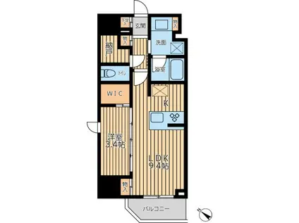 シティラックスヨコハマ(1LDK/3階)の間取り写真