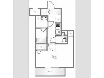 スカイコート板橋本町II(1K/3階)の間取り写真