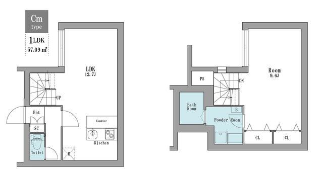 LEGALAND小石川5丁目(1LDK/4階)の間取り写真