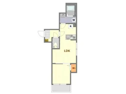 アットリラ八千代台西A(1LDK/1階)の間取り写真