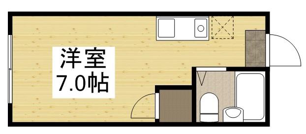 シャルマンファイブ(ワンルーム/1階)の間取り写真