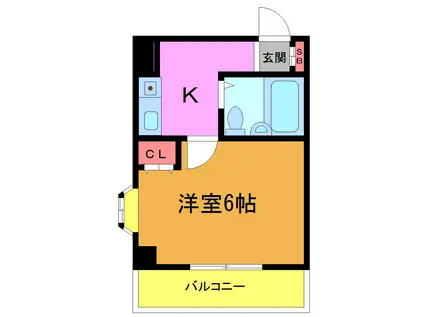 サクセスウェーブ(1K/2階)の間取り写真