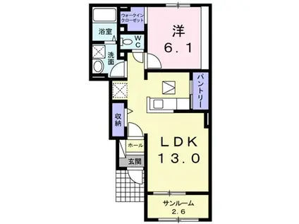 メゾンドグレイスII(1LDK/1階)の間取り写真