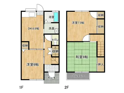 コーポ折本(3DK/1階)の間取り写真