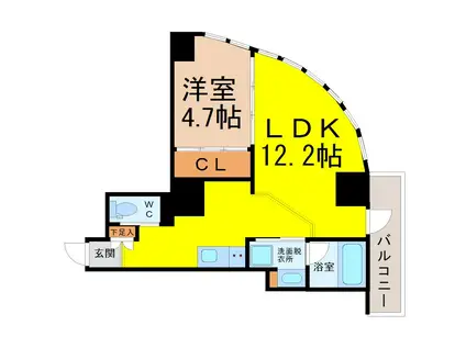 レジデンスT・L新栄(1LDK/9階)の間取り写真