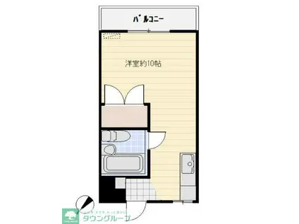 ホワイトハウス(ワンルーム/2階)の間取り写真