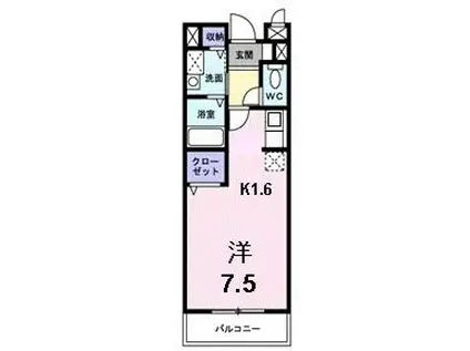 ネオ ブリーズ(1K/1階)の間取り写真
