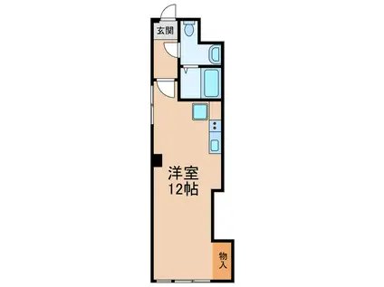 PAL友田町(ワンルーム/3階)の間取り写真