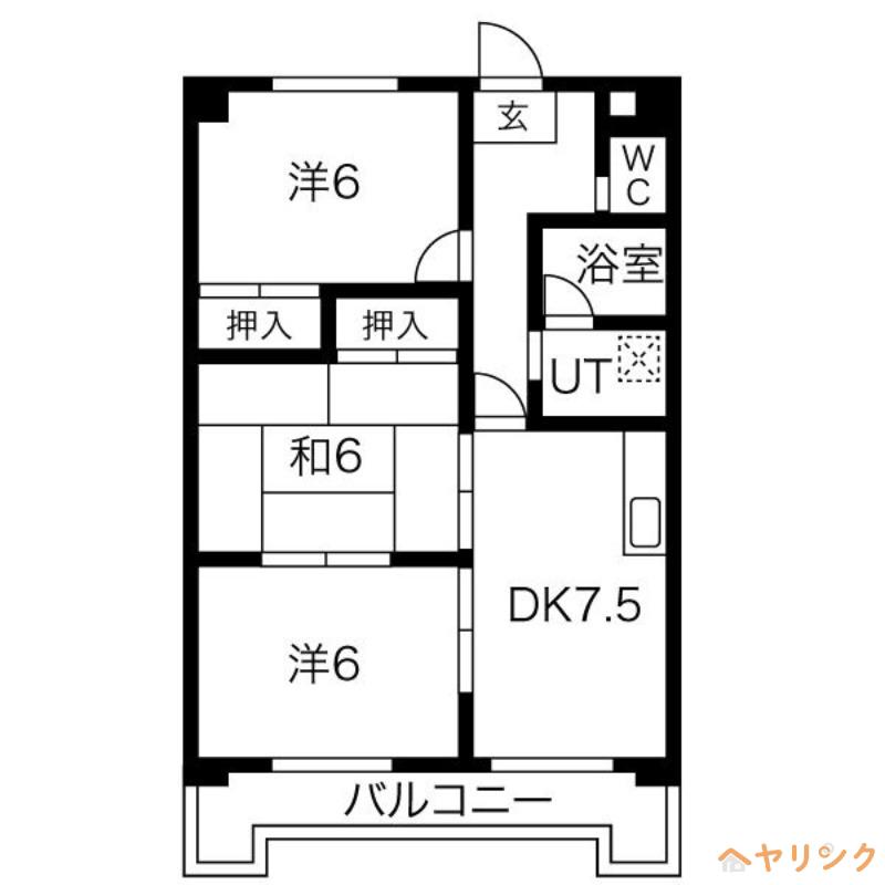 メゾン・パトラージュII(3DK/3階)の間取り写真