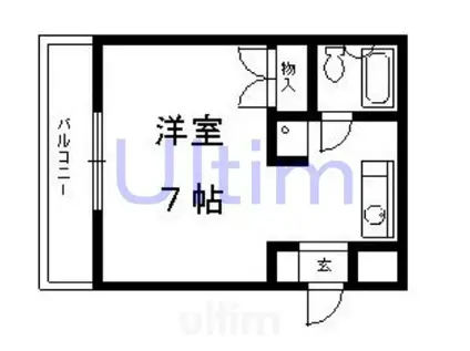辰巳ビル(1K/3階)の間取り写真