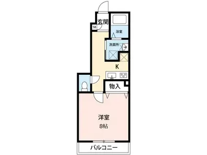 アンプルール リーブル 彩美(1K/1階)の間取り写真