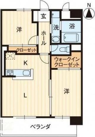 アルファレガロ高松駅前(2LDK/7階)の間取り写真