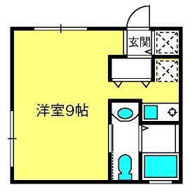 JR京浜東北線 さいたま新都心駅 徒歩8分 2階建 築26年(ワンルーム/2階)の間取り写真