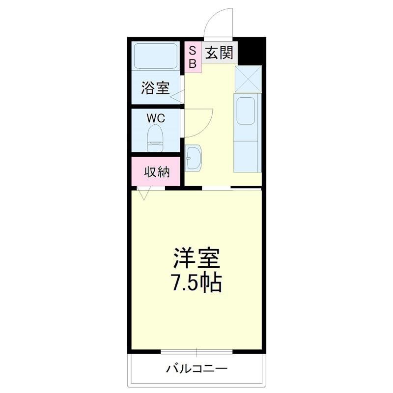 鈴木荘(1K/1階)の間取り写真