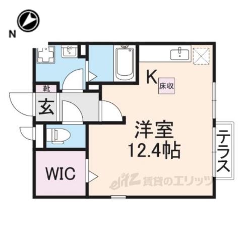 MAISON LAST WISTERIA(ワンルーム/1階)の間取り写真
