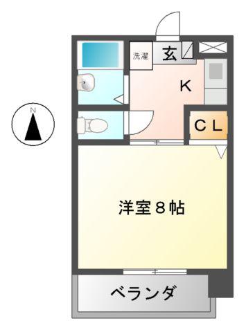 サンシャイン上前津(1K/10階)の間取り写真