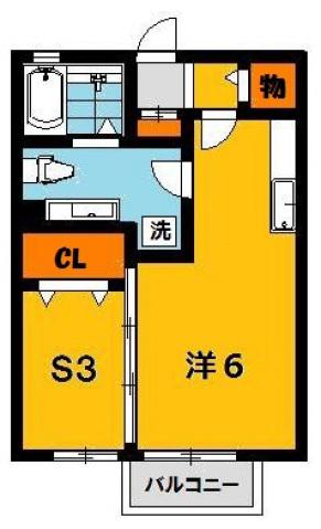 セジュールグリーン雅(1LDK/1階)の間取り写真